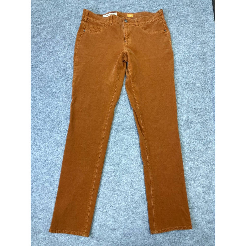 Pilcro Anthropologie Serif Corduroy Pants Burnt Orange Rust Size 30